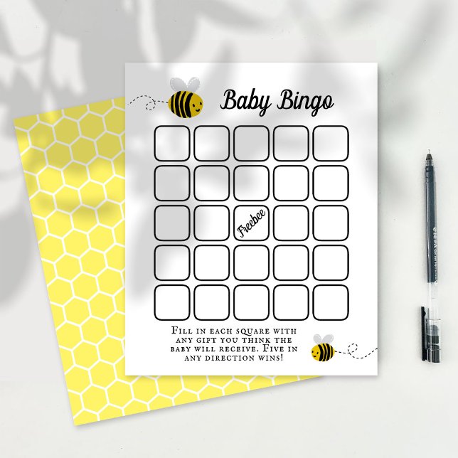 Sweet Little Honey Bee Baby Shower Bingo (Creator Uploaded)