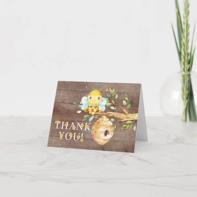 Sweet Little Honey Bee Baby Shower Thank You  (Front)