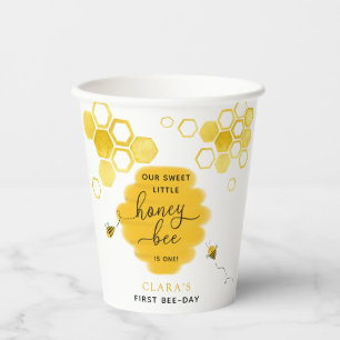 Sweet Little Honey Bee Birthday Paper Cups