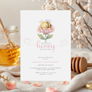 Sweet Little Honey Is on the Way Bee Baby Shower Invitation