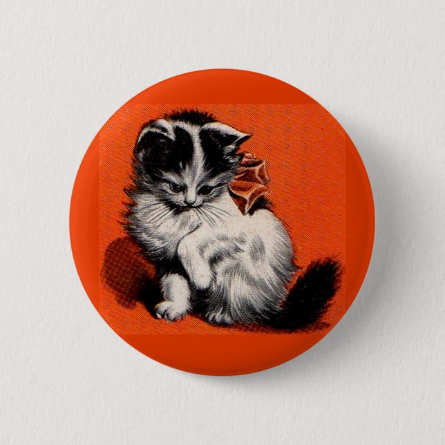sweet little kitten 2 inch round button (Front)