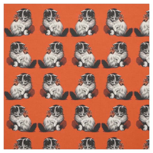 sweet little kitten print fabric (Swatch)