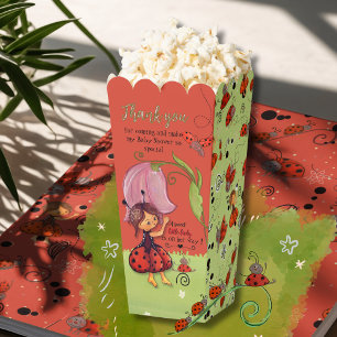 Sweet Little Lady Ladybug Garden Popcorn Favor Box