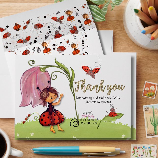Sweet Little Lady Ladybug Patterned Envelope (Sweet Little Lady Ladybug Patterned Envelope)