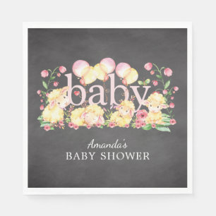 Sweet Little Lamb Baby Shower Paper Napkins