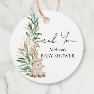 Sweet Little Lamb First Birthday Greenery  Favour Tags