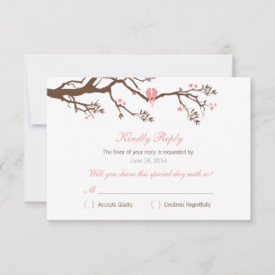 Sweet Little Love Birds RSVP Card
