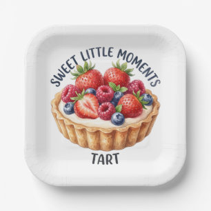 Sweet Little Moments Berry Fruit Tart Paper Plate