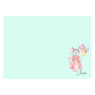 Sweet Little Mouse Add Name Choose Colour Post-it Notes