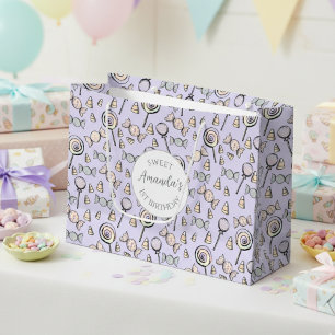 Sweet Little One Candy Theme First Birthday Favour Large Gift Bag