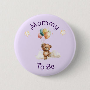 Sweet Little One on the Way Lavender Baby Shower 2 Inch Round Button