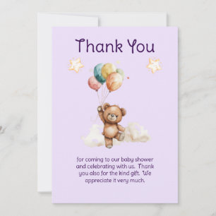 Sweet Little One on the Way Lavender Baby Shower  Thank You Card