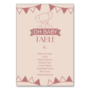 Sweet Little One on the Way  Table Number