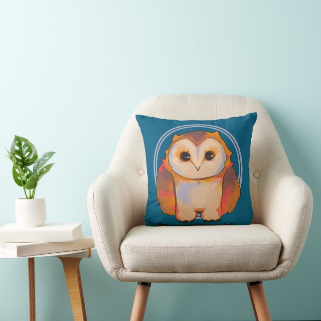 Sweet little owl.  throw pillow (Chair)