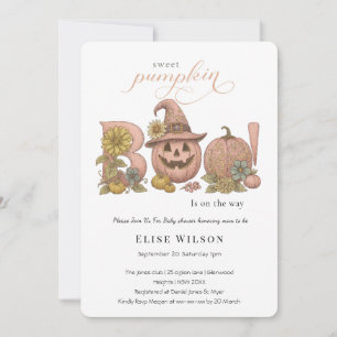 Sweet Little patch pumpkin florals is on the way Invitation