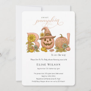 Sweet Little patch pumpkin florals is on the way Invitation