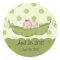Sweet Little Pea Twins Baby Shower Sticker