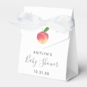 Sweet Little Peach Baby Shower Favor Box
