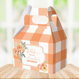 Sweet Little Peach Baby Shower Favor Box