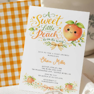 Sweet Little Peach Baby Shower Invite
