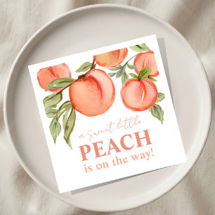Sweet Little Peach Baby Shower  Napkin