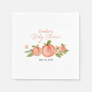 Sweet Little Peach Baby Shower Personalized Napkin