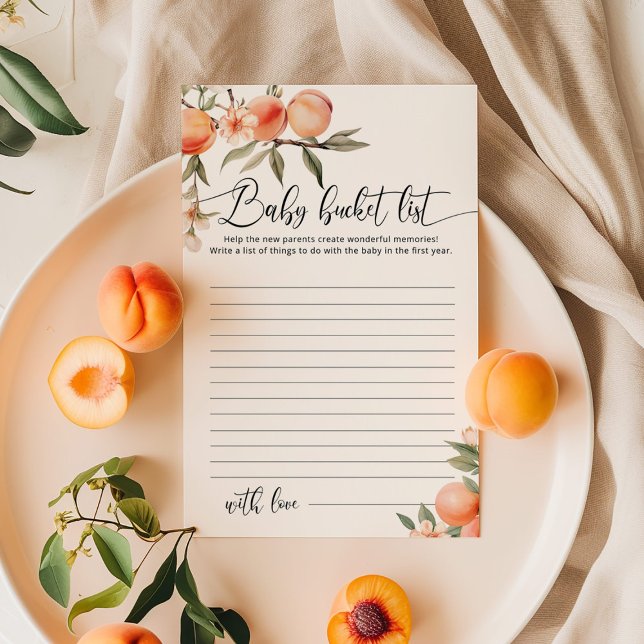 Sweet little peach baby theme baby bucket list (Creator Uploaded)