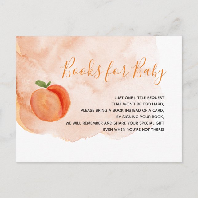 Sweet Little Peach Books for Baby Postcard (Front)