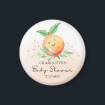 Sweet Little Peach It's A Girl Magnet<br><div class="desc">Sweet little peach is on the way baby shower design featuring an adorable peach set on a watercolor wash.  Visit our shop to view our sweet little peach design collection.</div>