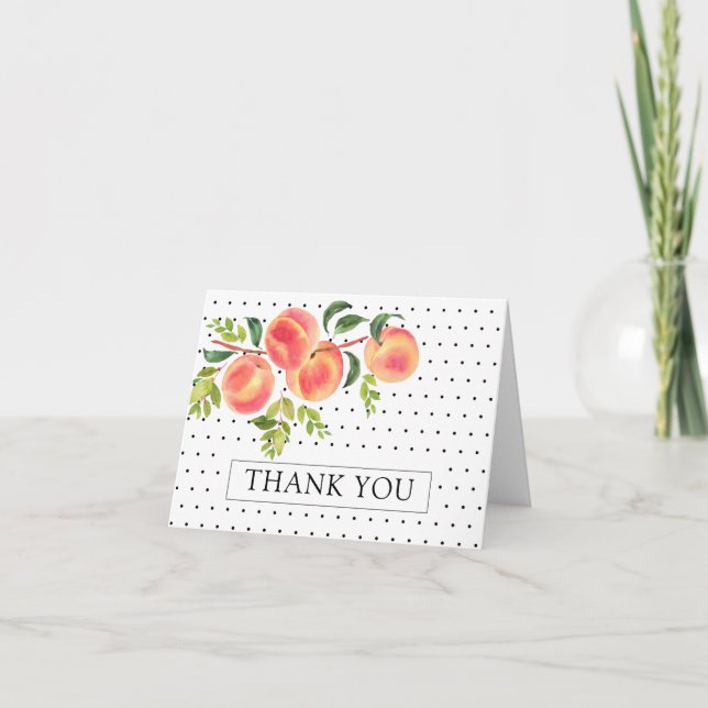 Sweet Little Peach Merci Carte de note (Devant)