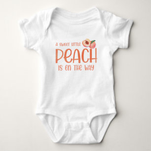 Sweet little peach on the way baby bodysuit