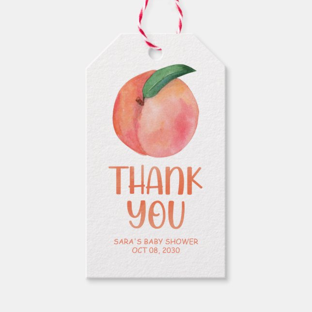 Sweet Little Peach Thank you tag (Front)