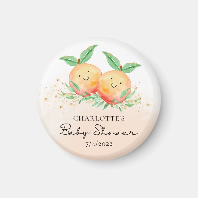 Sweet Little Peaches C'est Twins Magnet (Devant)