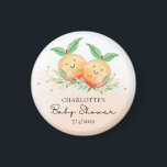 Sweet Little Peaches It's Twins Magnet<br><div class="desc">Sweet little peaches are on the way baby shower design featuring adorable peaches set on a watercolor wash.  Visit our shop to view our sweet little peach twin design collection.</div>