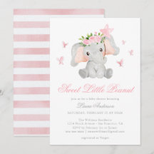 Sweet Little Peanut Elephant Elegant Baby Shower