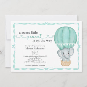 Sweet Little Peanut Gender Neutral Baby Shower Invitation