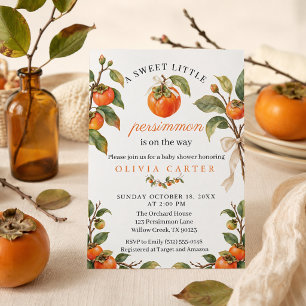 Sweet Little Persimmon Fall Baby Shower Invitation