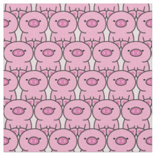 🐷 Sweet little pink piglets -  pattern Fabric