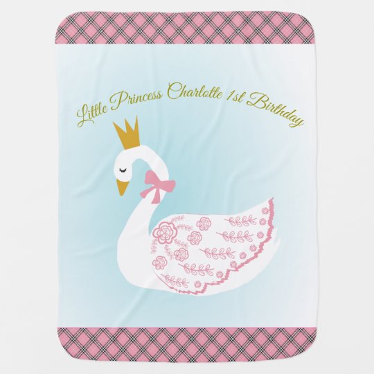 swan baby blanket