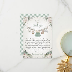 Sweet Little Pumpkin Autumn Baby Shower  Thank You Card