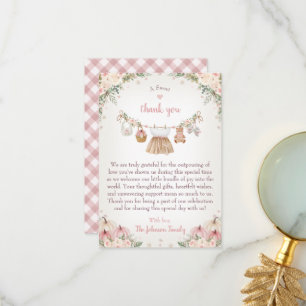 Sweet Little Pumpkin Autumn Baby Shower Thank You Card