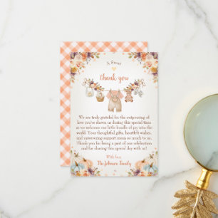 Sweet Little Pumpkin Autumn Baby Shower Thank You Card