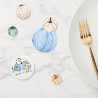 Sweet little pumpkin baby shower confetti