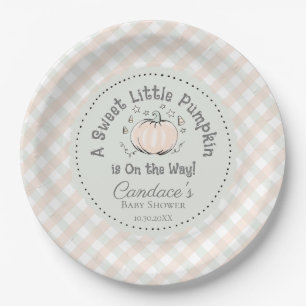 Sweet Little Pumpkin Baby Shower Plate