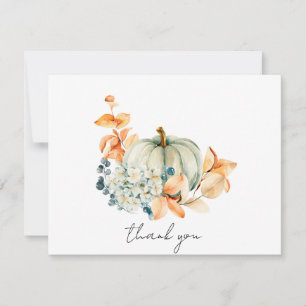 Sweet Little Pumpkin Baby Shower Thank You Note Card