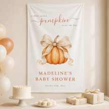 Sweet Little Pumpkin Bow Autumn Baby Shower