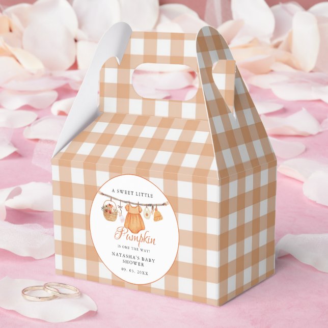 Sweet Little Pumpkin Fall baby shower Favor Box (Wedding)