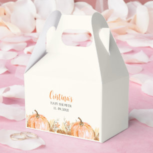Sweet Little Pumpkin is on her Way, Baby Shower Favor Box
