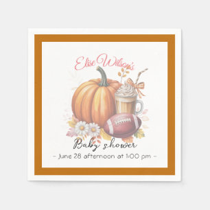 Sweet little pumpkin is on the way napkin