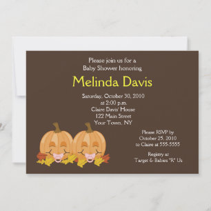 Sweet Little Pumpkins 5x7 Fall Baby Shower Invite